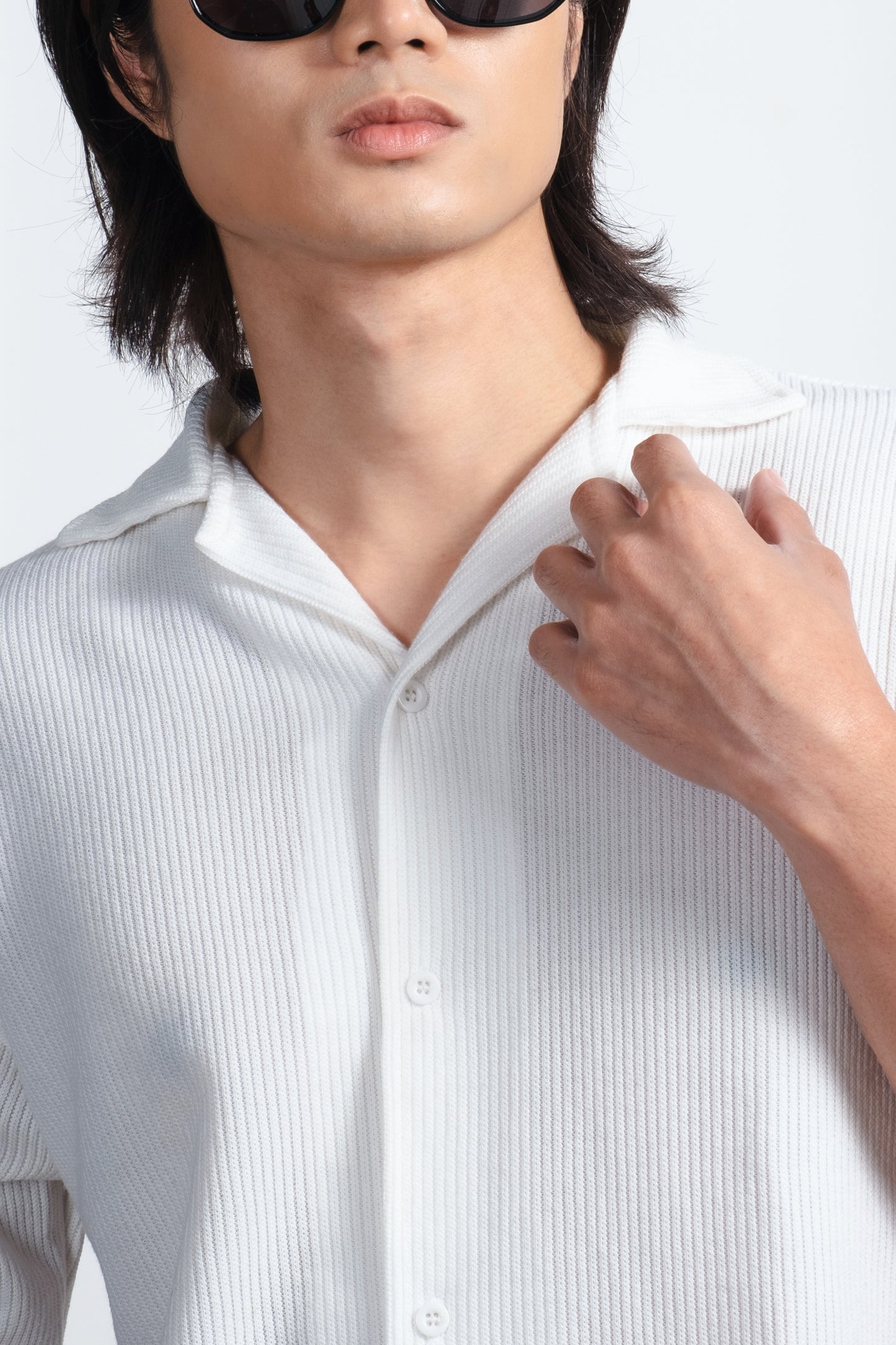 Knitted Shirt - Classic White