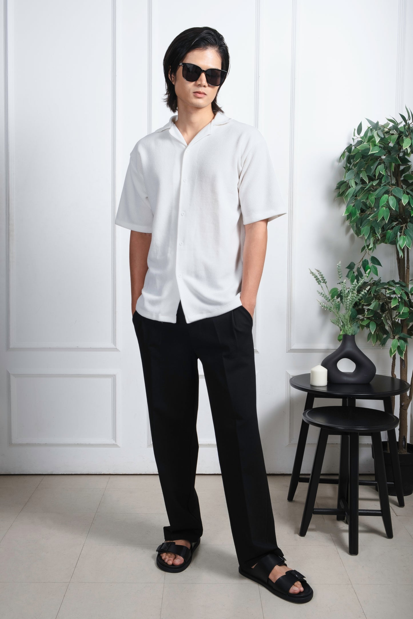 Knitted Shirt - Classic White