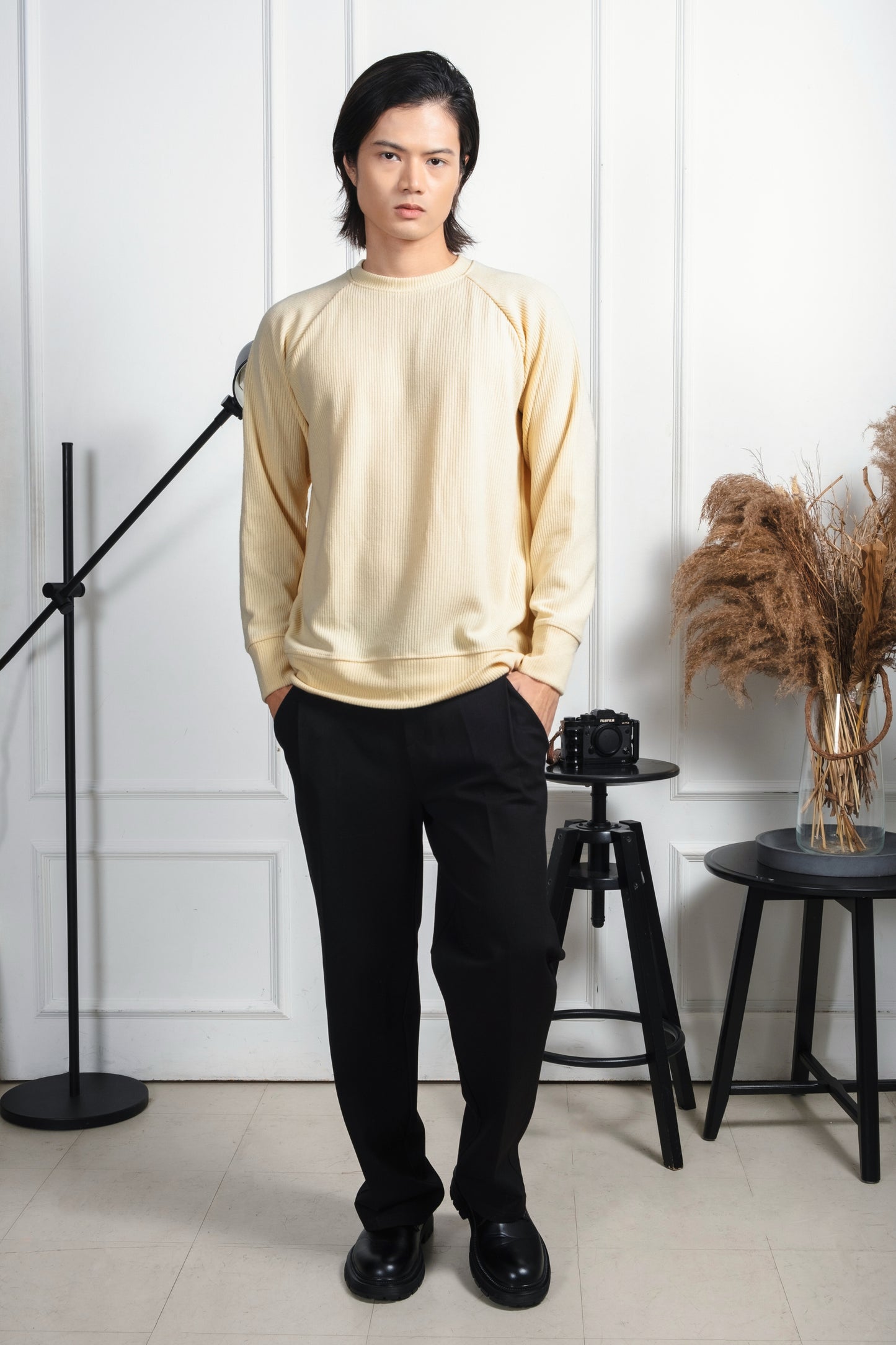 Tailored Fit Knitted Sweater - Tuscan Cream
