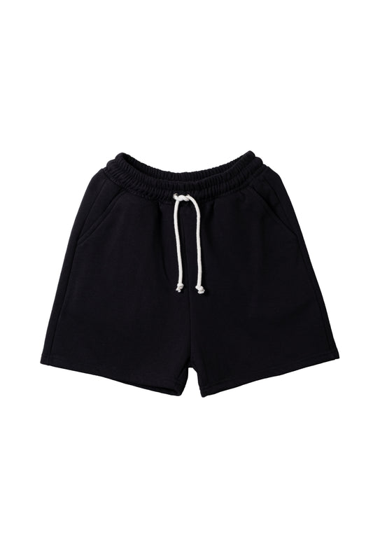 Cotton Lounge Shorts - Black