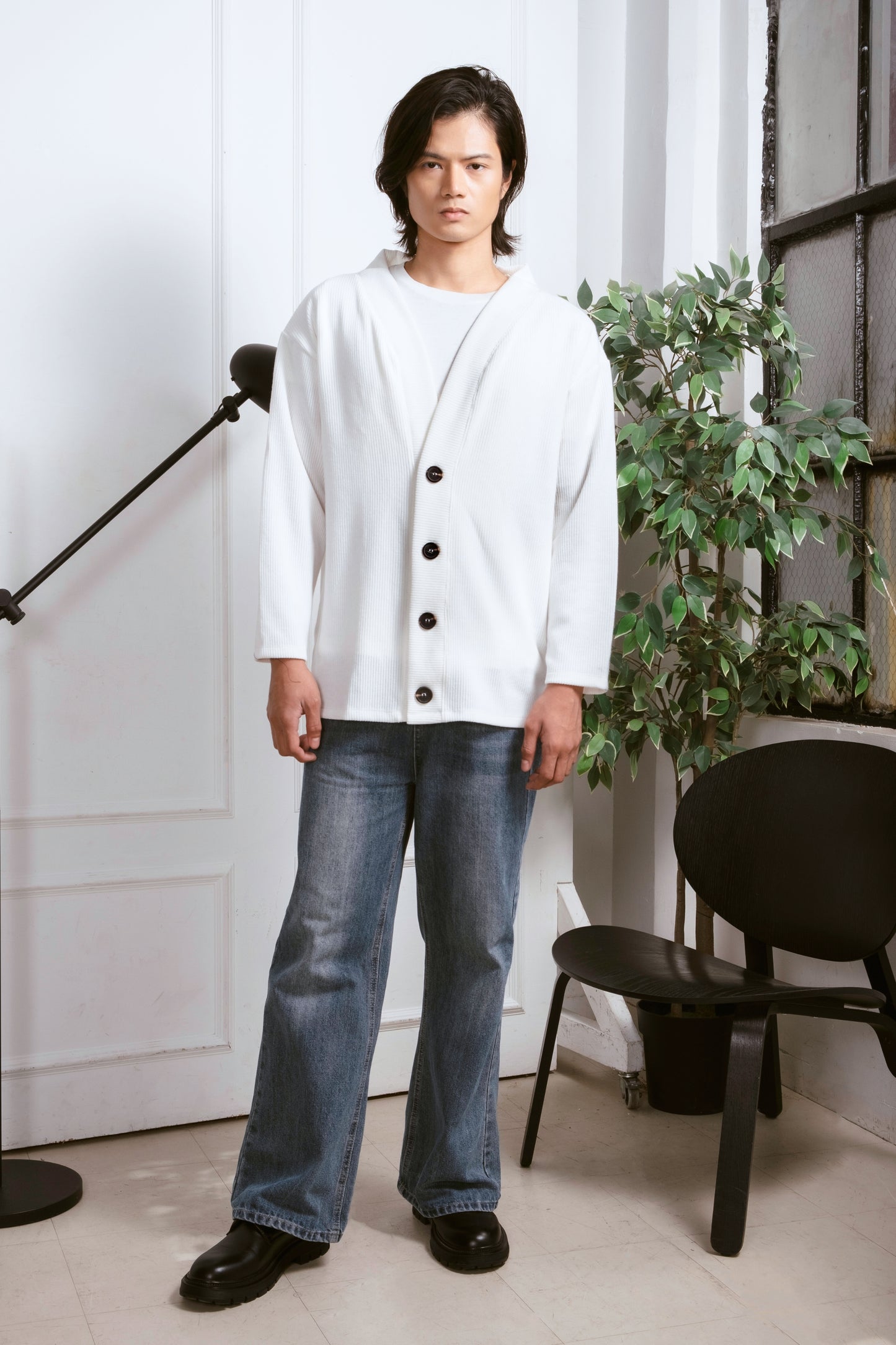 Knitted Cardigan - White