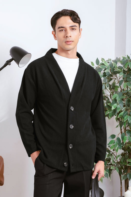 Knitted Cardigan - Black