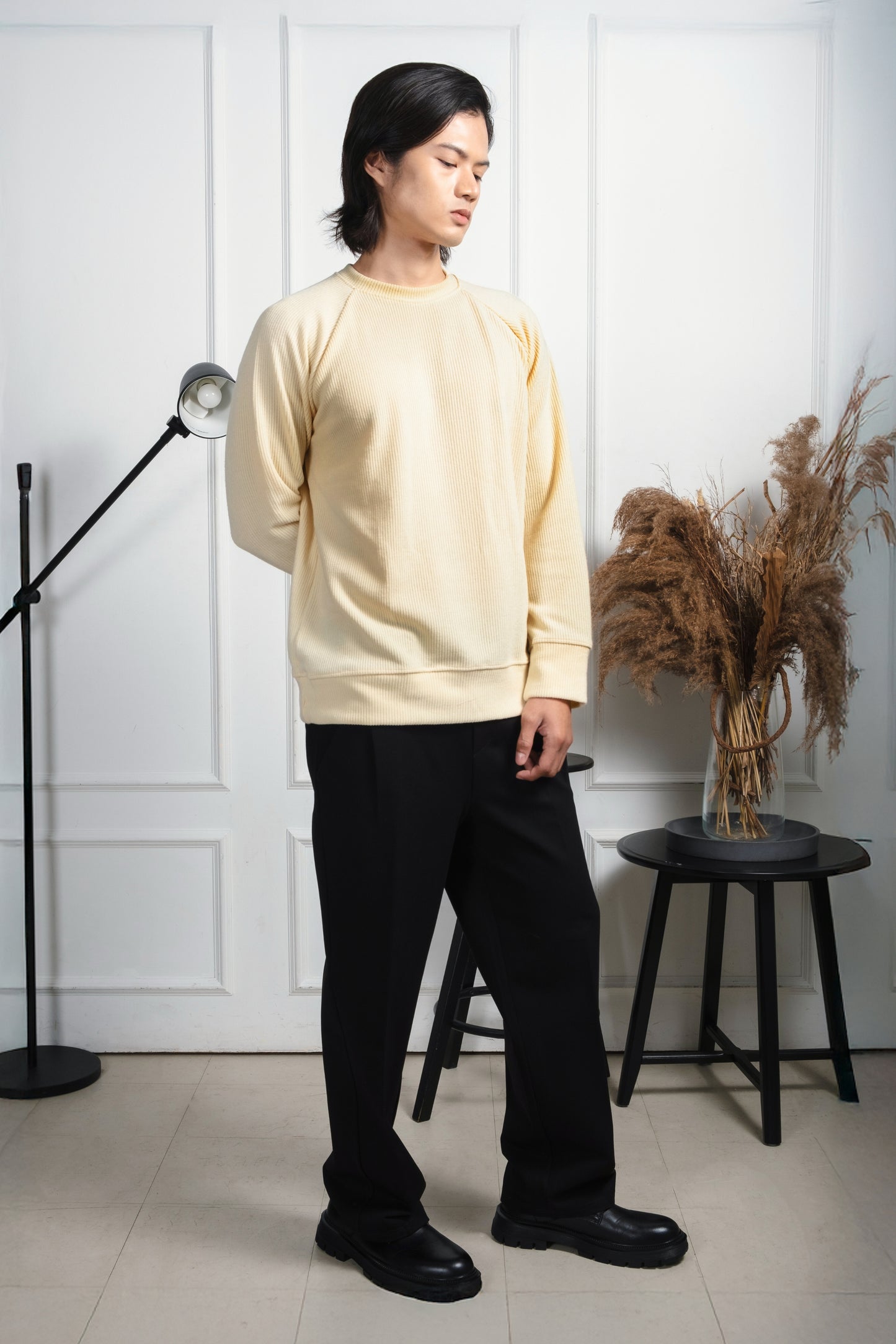 Tailored Fit Knitted Sweater - Tuscan Cream