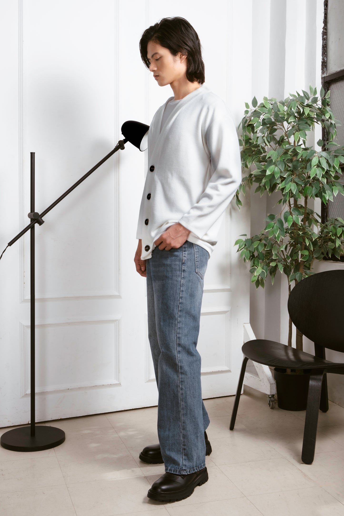 Knitted Cardigan - White