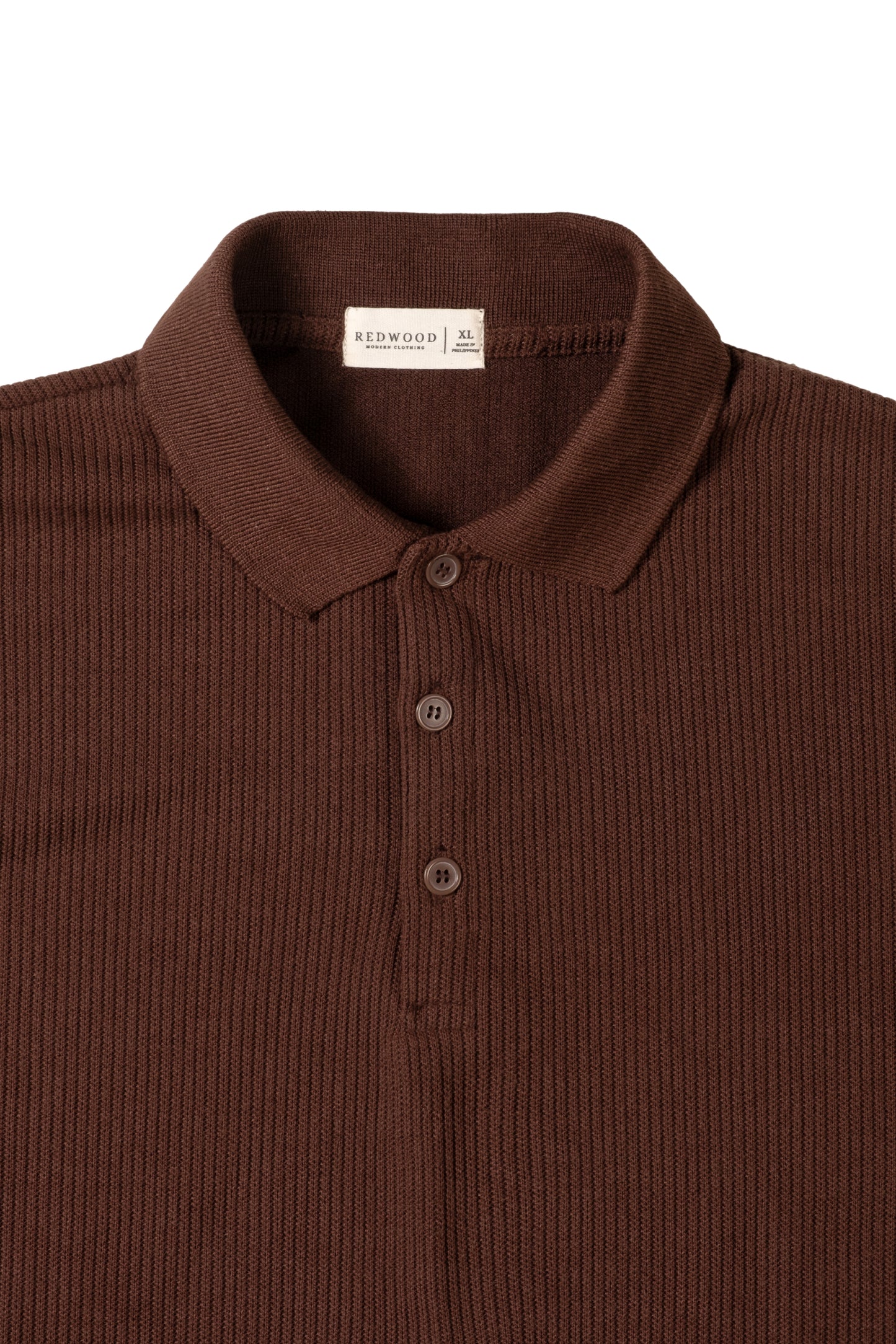 Slim-Fit Knitted Polo Shirt - Cedar Brown