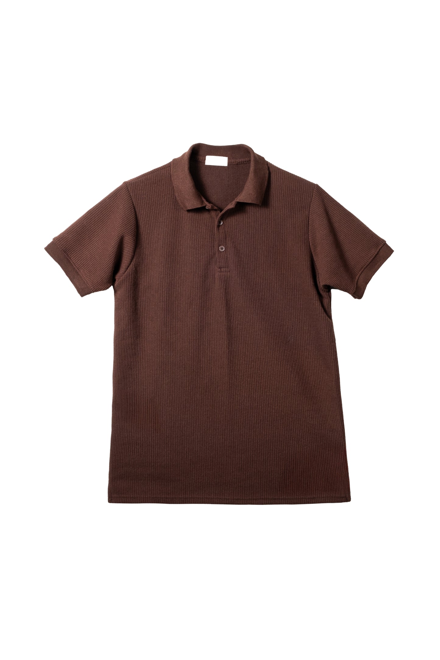 Slim-Fit Knitted Polo Shirt - Cedar Brown