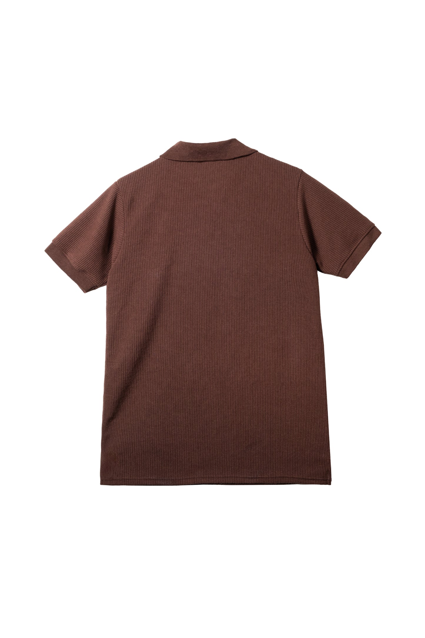 Slim-Fit Knitted Polo Shirt - Cedar Brown