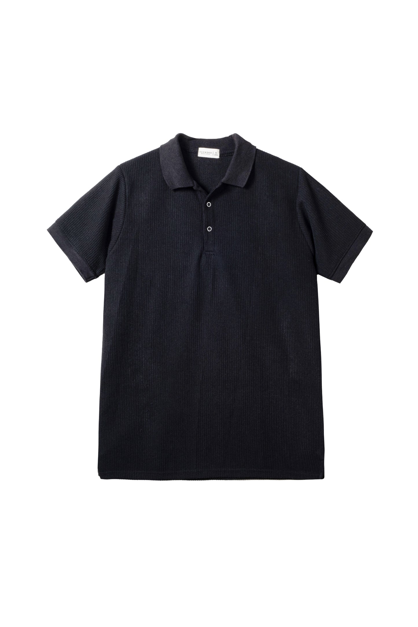 Slim-Fit Knitted Polo Shirt - Black