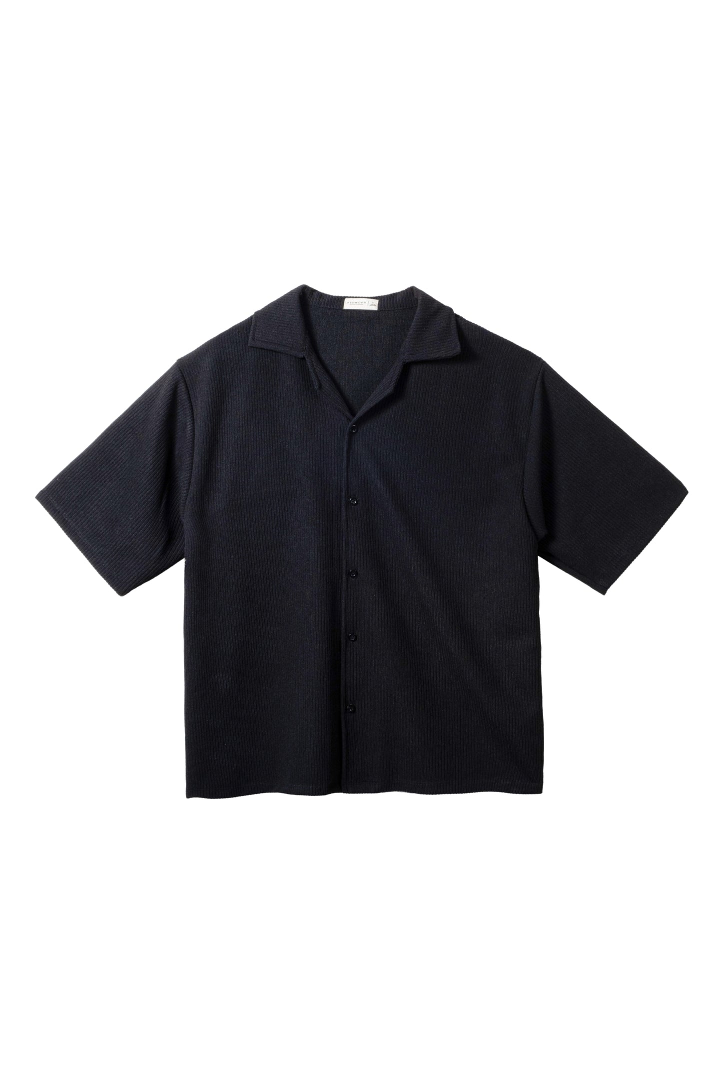 Cropped Knitted Shirt - Black