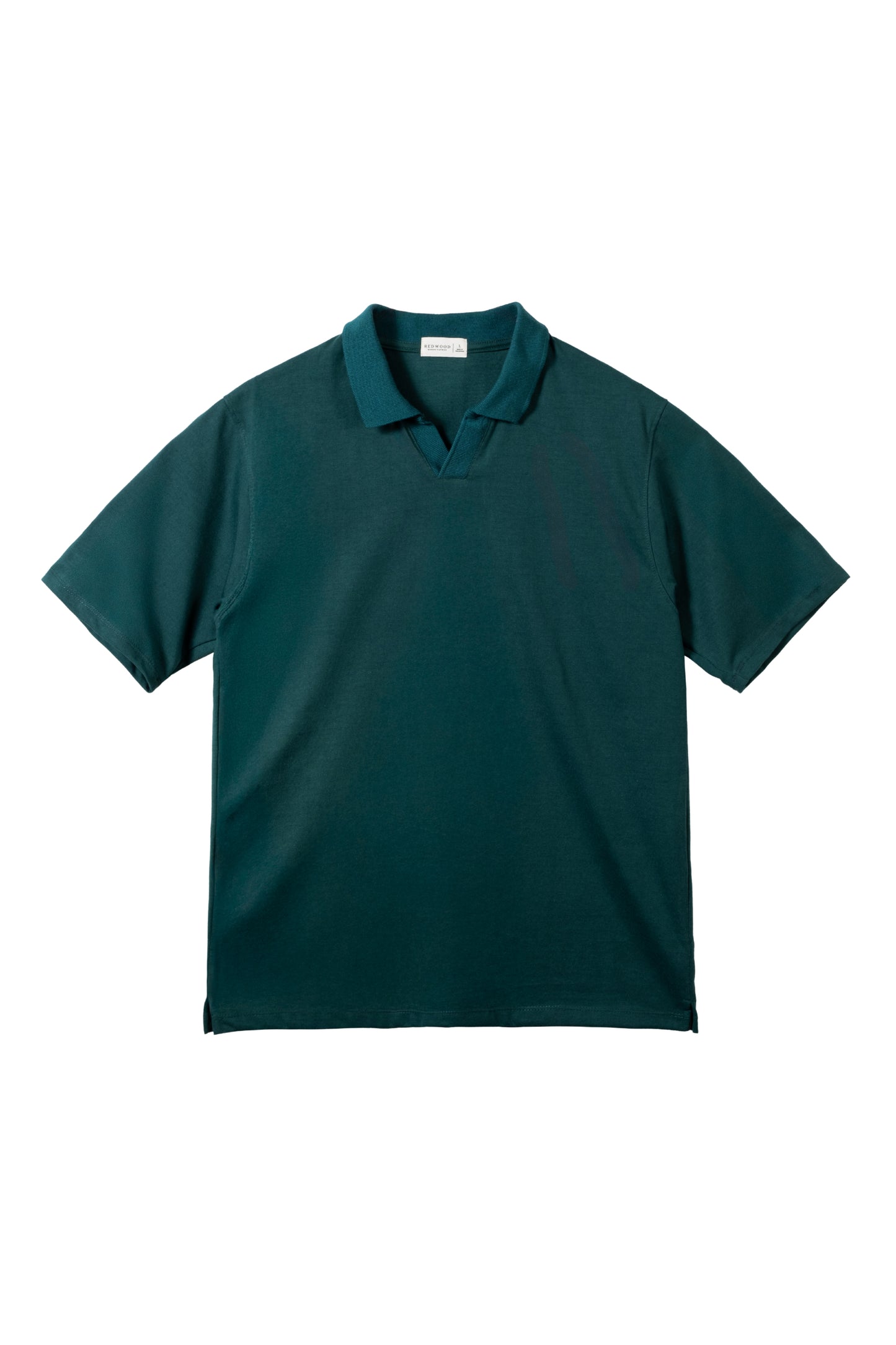 Relaxed V-Neck Polo Shirt - British Racing Green