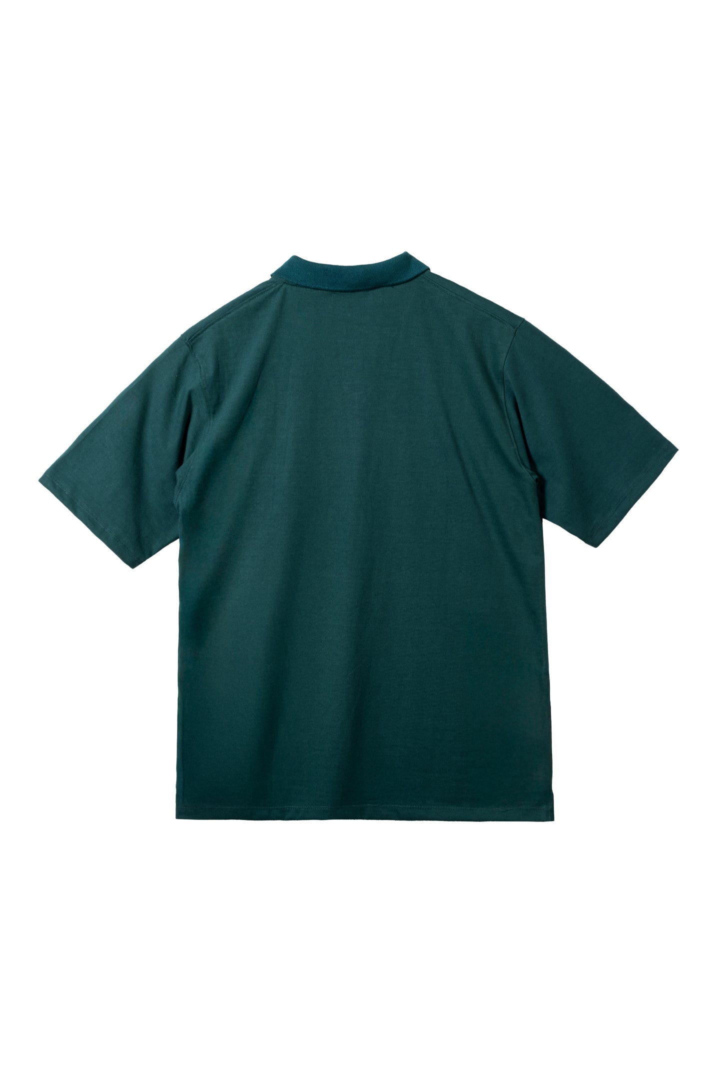 Relaxed V-Neck Polo Shirt - British Racing Green