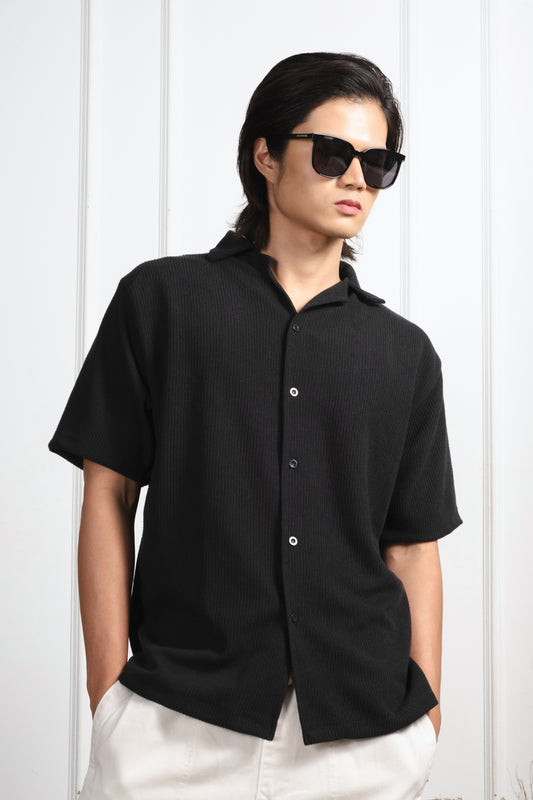 Knitted Shirt - Black