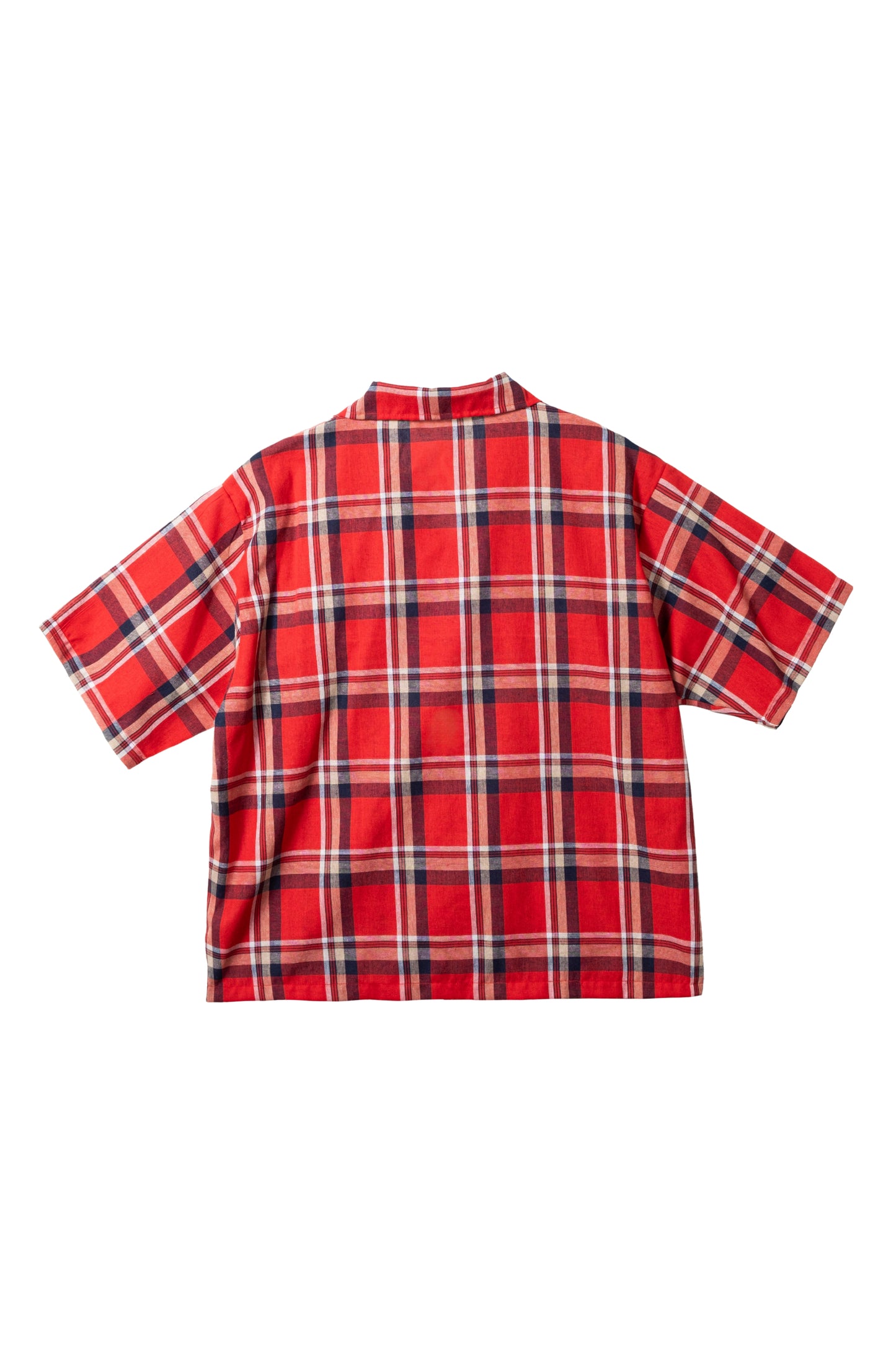 Vintage Boxy Cropped Shirt - Crimson Red