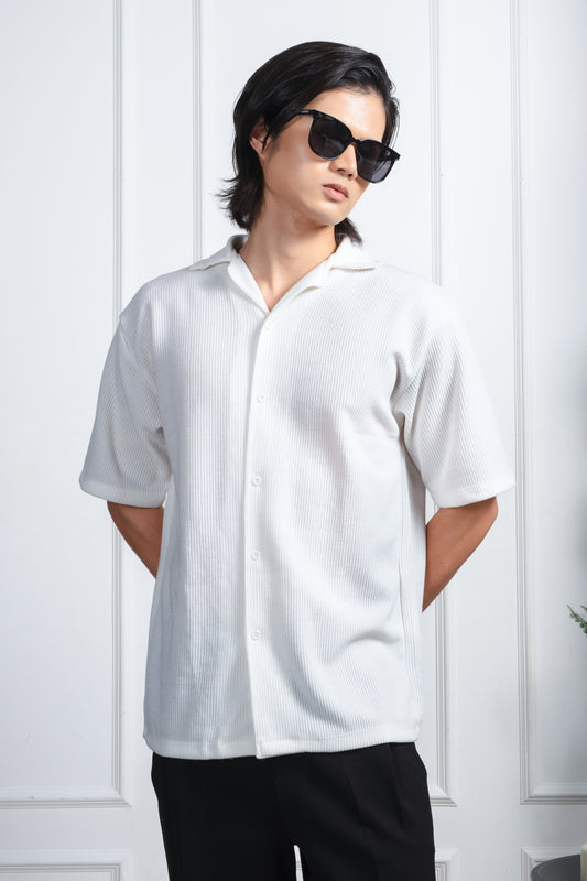 Knitted Shirt - Classic White