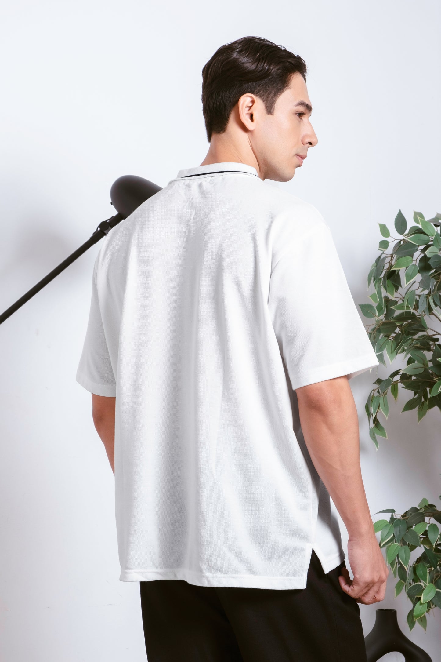 Oxford Knit Polo Shirt - White