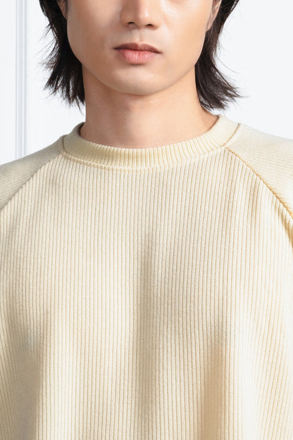 Tailored Fit Knitted Sweater - Tuscan Cream
