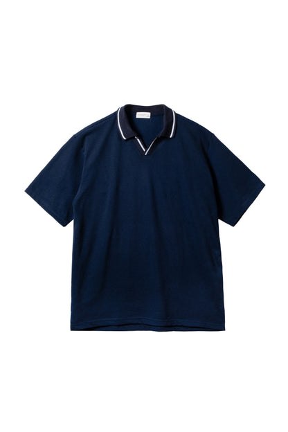 Oxford Knit Polo Shirt - Dark Navy