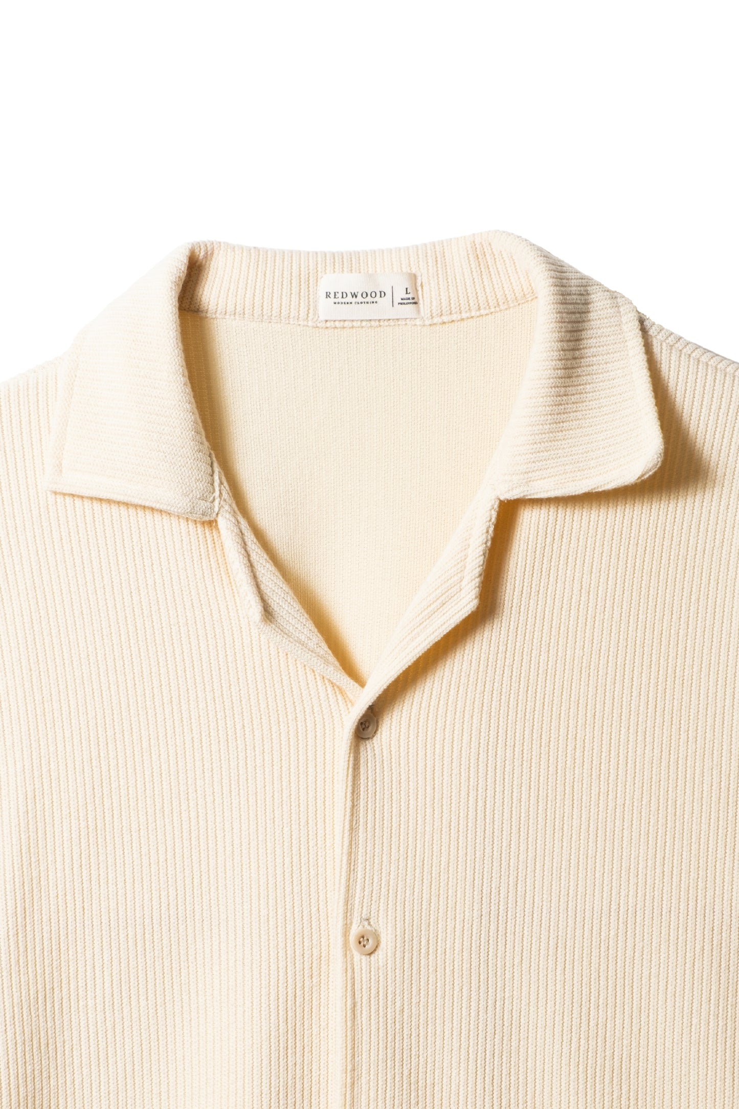 Cropped Knitted Shirt - Tuscan Cream