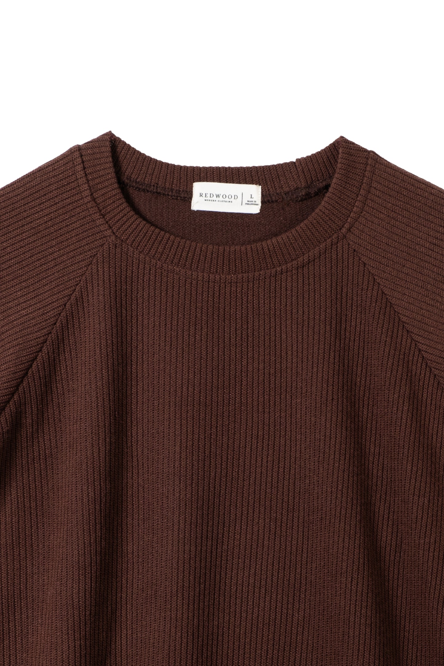 Tailored Fit Knitted Sweater - Cedar Brown