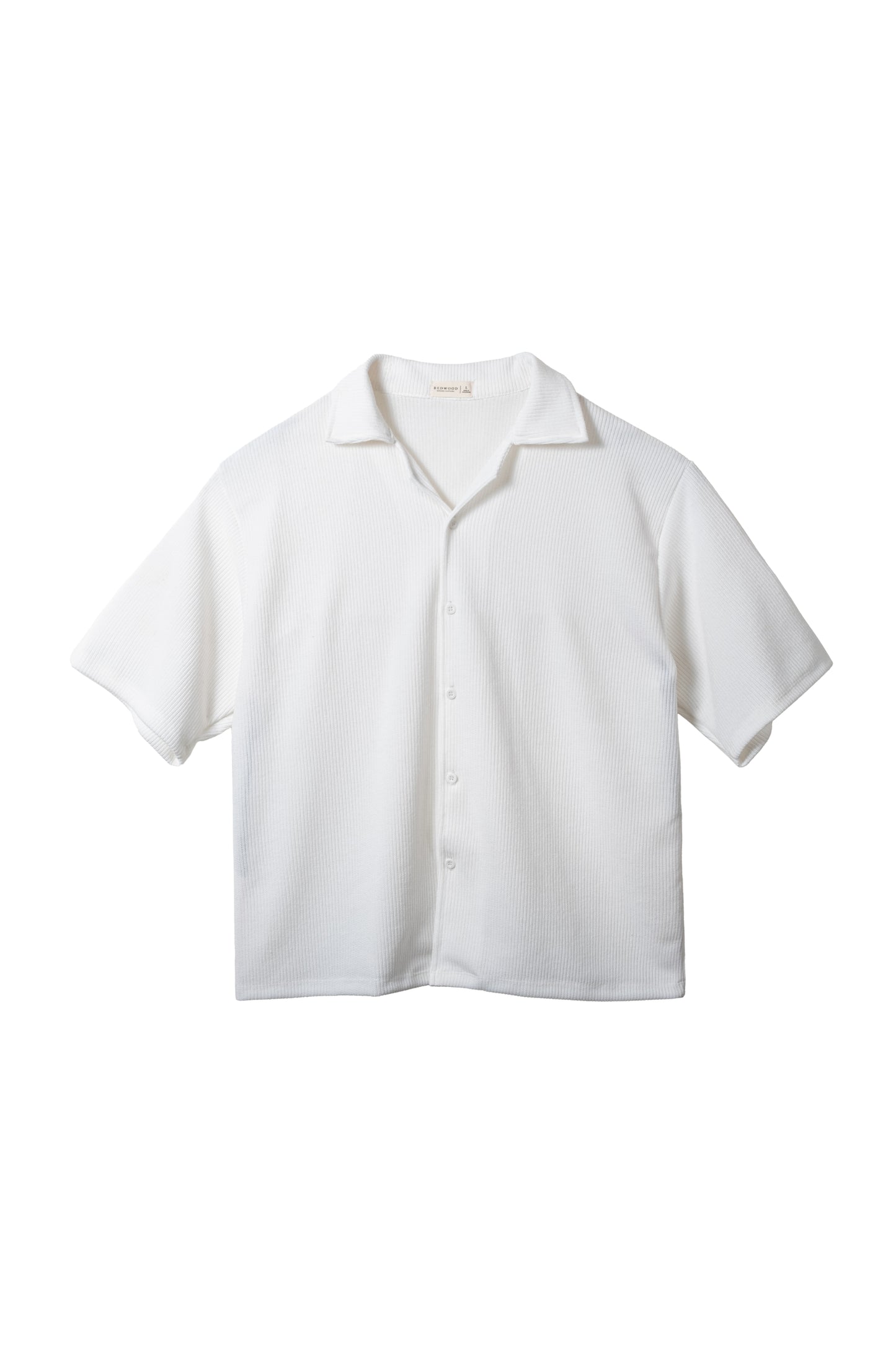 Cropped Knitted Shirt - Classic White
