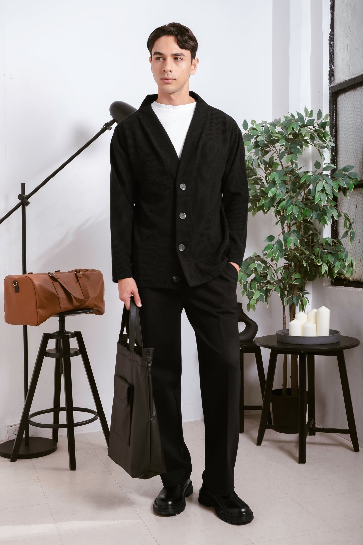 Knitted Cardigan - Black