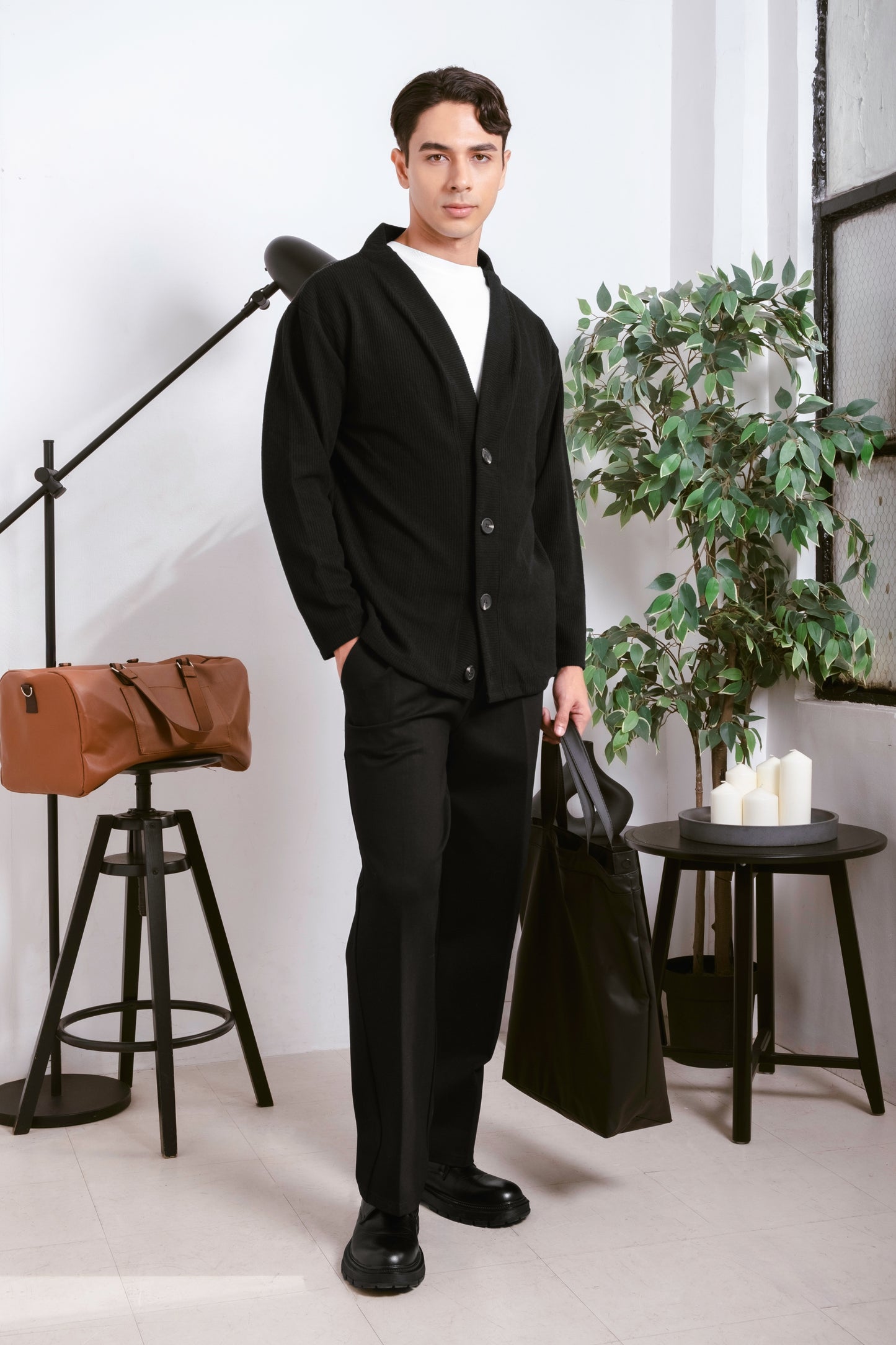 Knitted Cardigan - Black